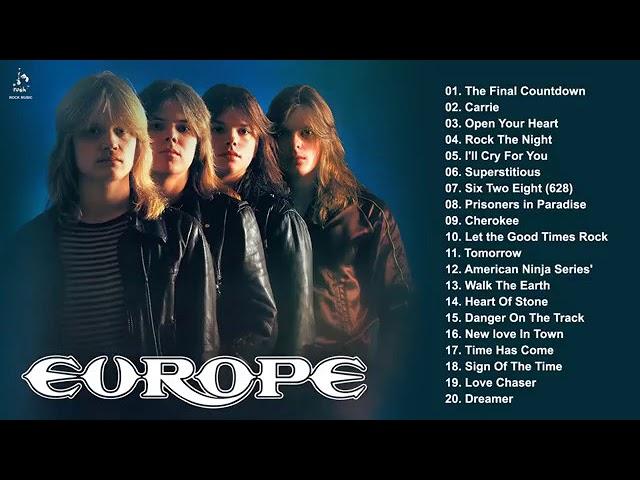 EUROPE Greatest Hits Playlist 2023 ~ Best Songs Of All Time ~ Alternative Rock Songs