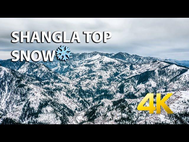 Shangla Top Drone View - February 2022 Snow - 4K Ultra HD - Karachi Street View