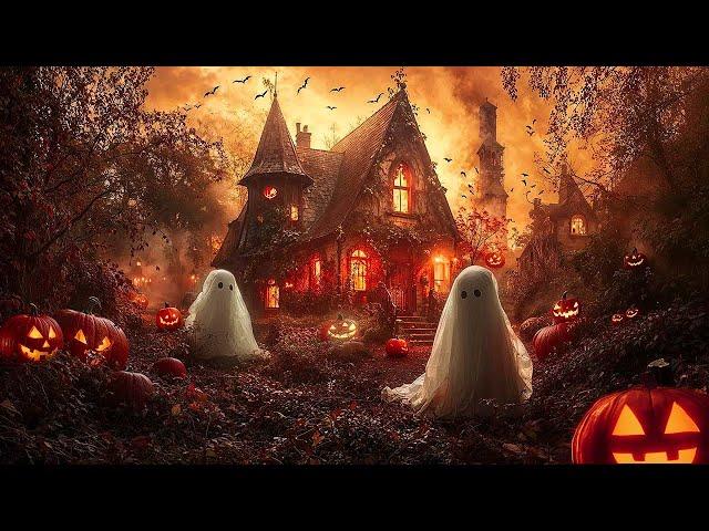 Relaxing Halloween Ambience  Haunted Autumn House  Spooky Sounds, Halloween Music