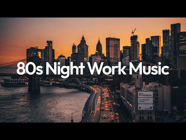 80s Night Work Music [80s chill synthwave beats]