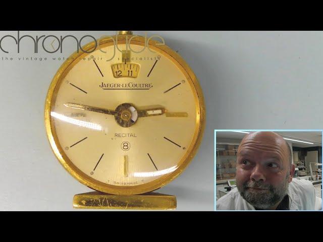 Gorgeous Jaeger LeCoultre (JLC) alarm desk clock- Uncut Live stream