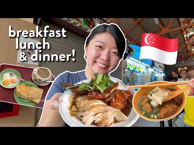 SINGAPORE CHINATOWN FOOD TOUR! 24 Hours Eating in Singapore  (chicken rice, kaya toast & more!)