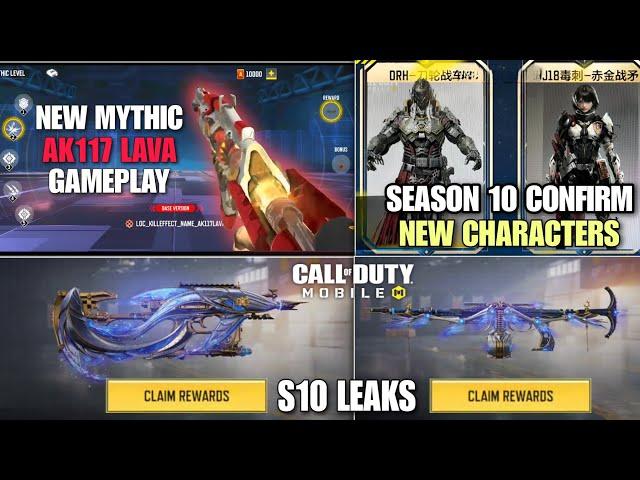 *NEW* Season 10 New Epic Characters | Mythic Ak117 Lava Gameplay/5Th Anniversary S10 Leaks Codm 2024