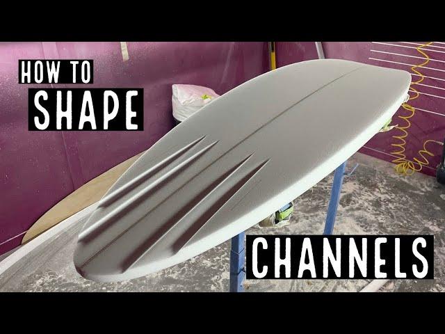 Hand shaping surfboard channels. A quick tutorial