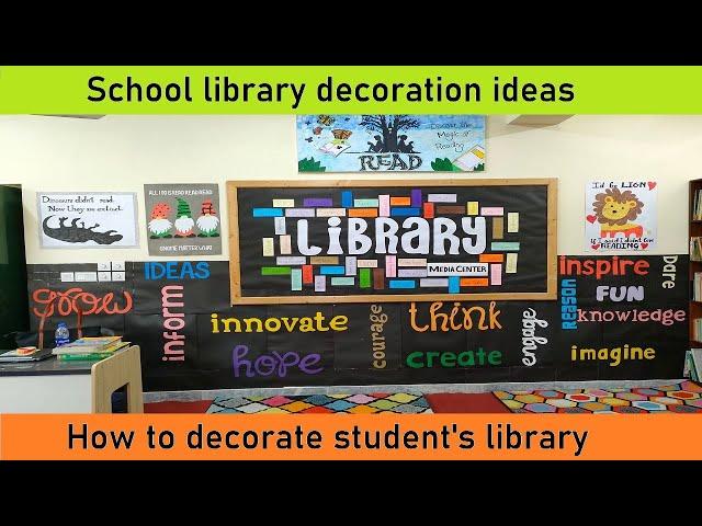 How to decorate school library | Art teacher job task | Library decoration