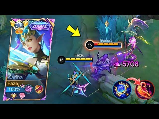 KARINA 1 HIT BUILD IN LATE GAME SOLO RANK!! (karina best build 2024) - MLBB