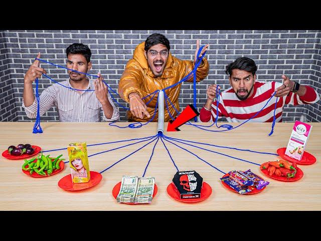 ₹100000 Pull The String Challenge | रस्सी खेंचो और जीतो इनाम | Looser Will Eat Jolochip
