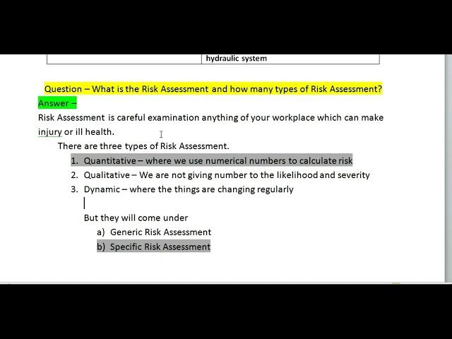 Risk Assessment Part 1 - English and In Darijaa