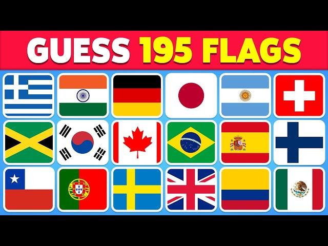 Guess All the 195 Flags of the World  | Guess the Country Flag Quiz 2024