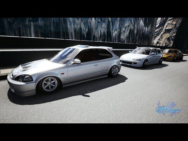 CarX Street PC | Turbo EK9 Civic Build - Honda Squad Cruising & Street Racing (Rolls/Digs)