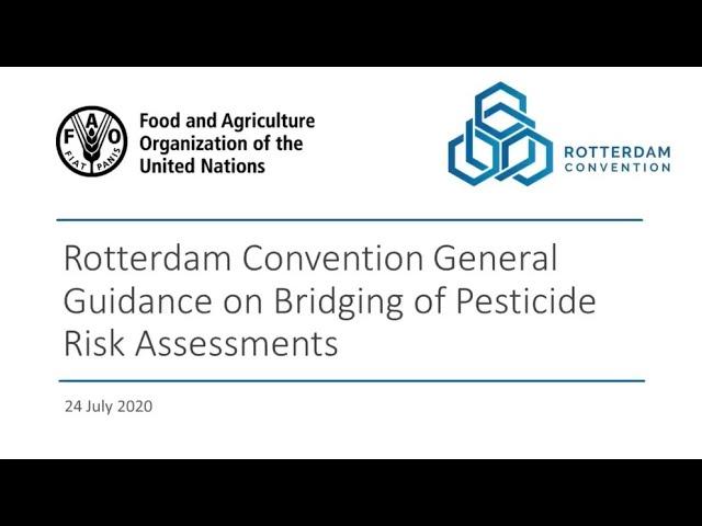 General Guidance on Bridging of Pesticide Risk Assessments