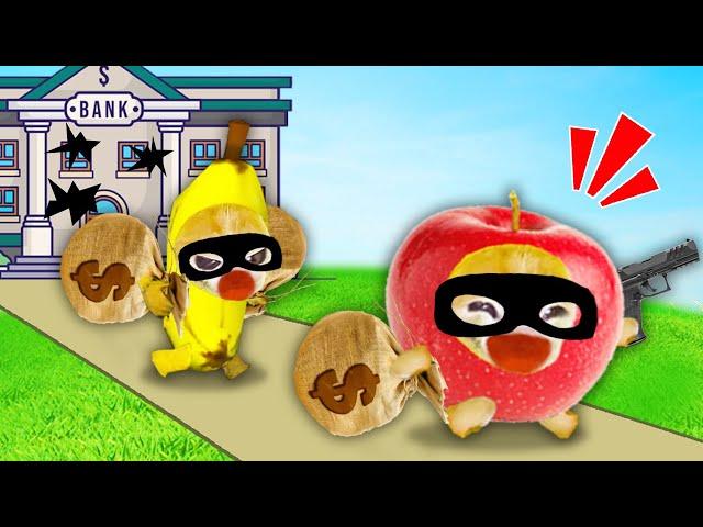 The Great Cat Robbery: Banana Cat and Apple Cat's Bank Heist Fiasco!  Banana Cat Compilation 