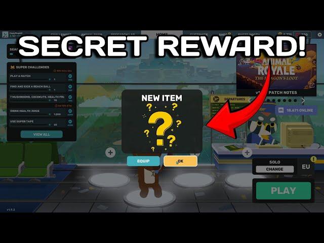 1 SECRET-FREE REWARD ITEM IN SUPER ANIMAL ROYALE!!