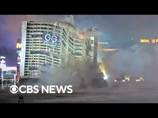 Tropicana Hotel imploded in Las Vegas