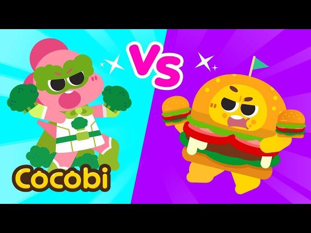 Junk Food vs Healthy Food Fun Songs for Kids | Cocobi