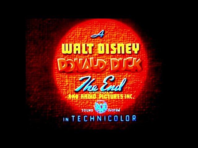 Donald Duck - Wet Paint (1946) Recreated Closing Titles (Original Theatrical presentation from 1946)