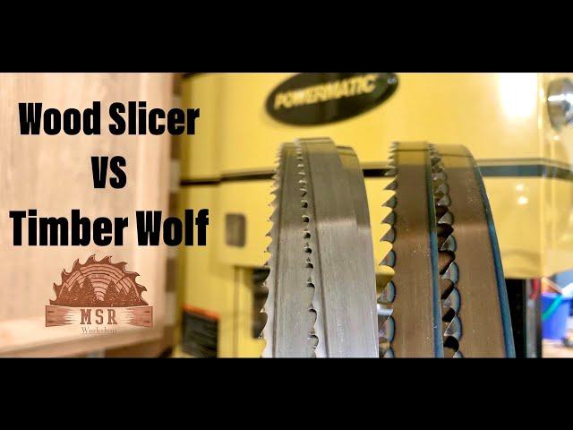 Bandsaw Resaw Blade Comparison:  Timber Wolf Bi-Metal vs Highland Woodworking "Wood Slicer".