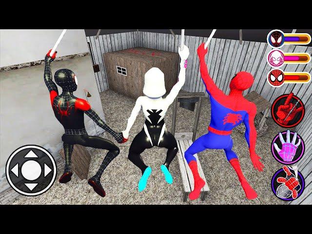 Miles Morales & Gwen & SpiderMan Playing in Granny