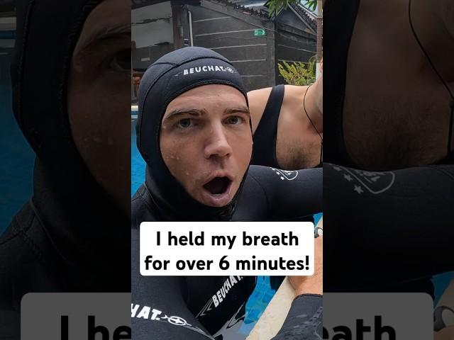 I HELD MY BREATH FOR OVER 6 MINUTES! #freediving #extremesports