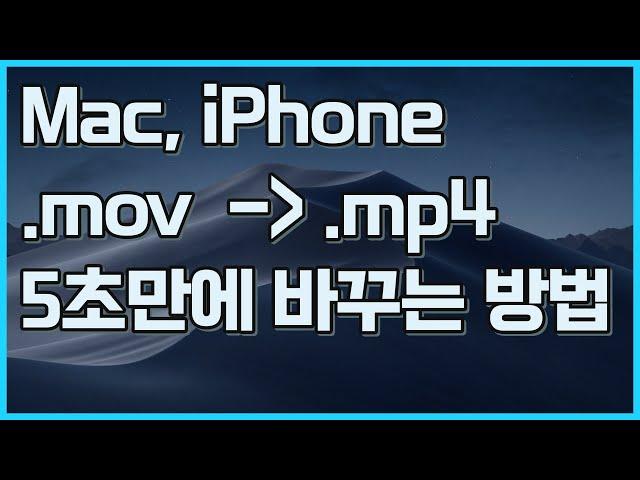 맥&아이폰에서 5초만에 mov mp4 변환 방법 (iphone, mac, 프리미어 변환)