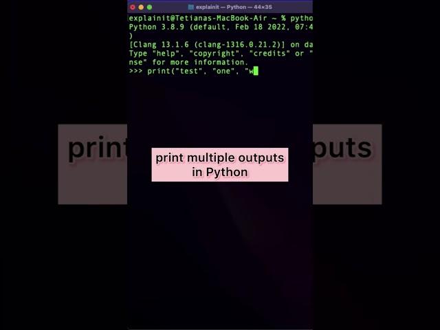 How to print multiple outputs in one line in Python