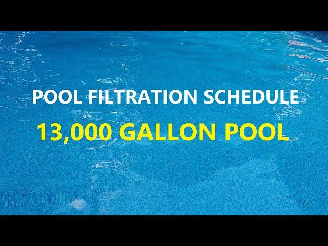 14x28' Pool Filtration Schedule