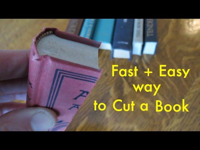 How to ● Cleanly and Accurately Cut a Book for fake book shelf