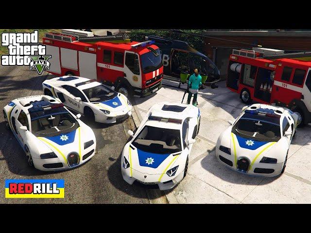 GTA 5   Stealing Ukraine Police Cars with Franklin! Real Life Emergency Vehicles