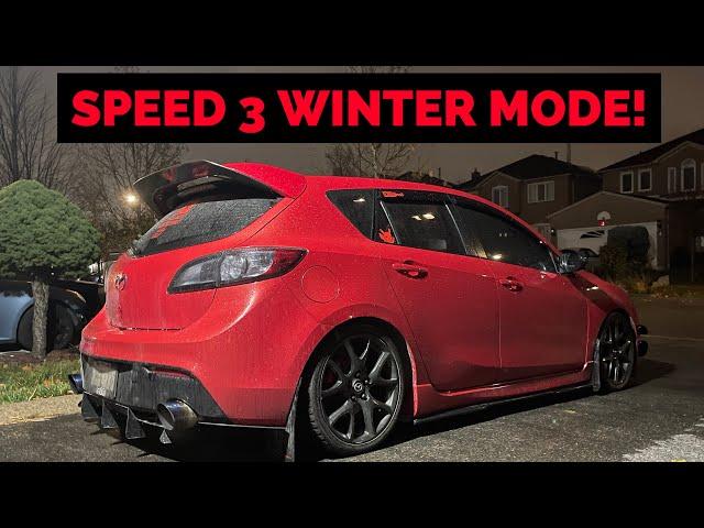 WINTER PREPPING My Mazdaspeed 3! | Tire Swap + Coilover Covers & More!