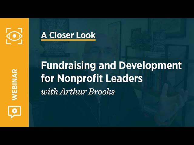 HKS Faculty Webinar: Fundraising and Development for Nonprofit Leaders