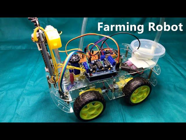 AMAZING Arduino Farming Robot Bluetooth | Arduino Agriculture Projects | Arduino Bluetooth Car Code