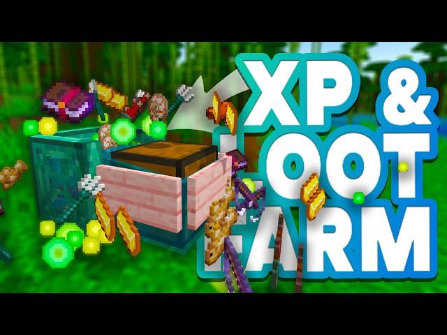 EASIEST XP FARM 1.21 MINECRAFT BEDROCK! || XP & Loot Farm || MCPE, PS4, Xbox, Switch, Windows 10 ||