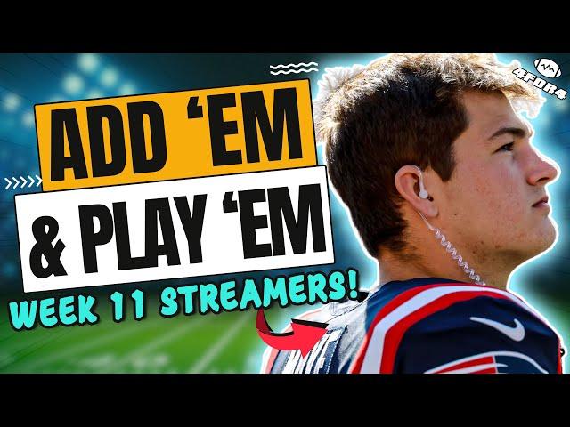 Week 11 Must Start Streams of the Week! | 2024 Fantasy Football