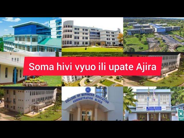 Vyuo bora Tanzania, ukisoma hivi vyuo lazima upate ajira asilimia 99%