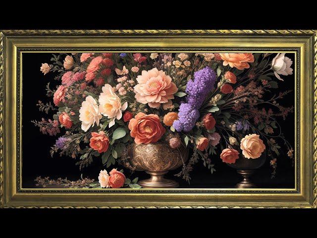 Flower Vase Painting | 10 Hours Framed Painting | TV Wallpaper