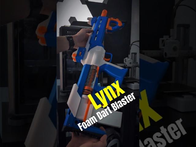 3D printed Lynx - a spring powered foam dart toy blaster #nerf #3dprinting