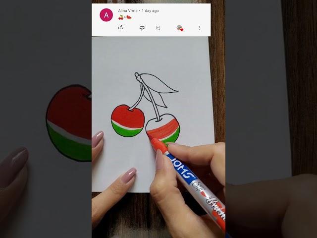 Cherry creative art+=? Choose your favorite️|| #shorts #art #satisfying #viralshorts #painting