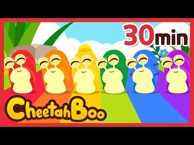 Rainbow Colors Songs | Color & Animal Songs Compilation | Nursery rhymes | #Cheetahboo