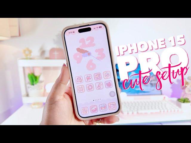 ⋆·˚ ༘ * iPhone 15 Pro | CUTE SETUP | pastel theme ⋆·˚ ༘ *