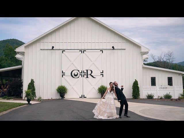 Fun mountain wedding at an Asheville Barn