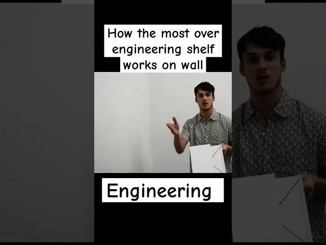 How the most over engineering shelf works on wall #shorts #shelf #engineering