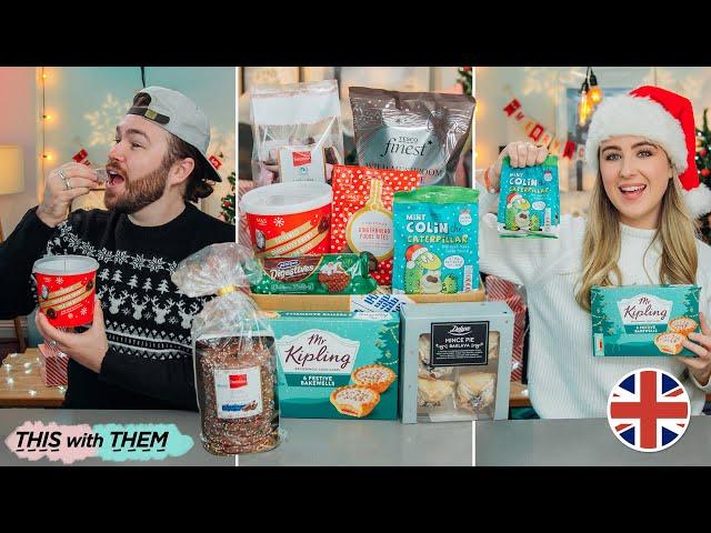 Trying British Supermarket Christmas Treats! - This With Them