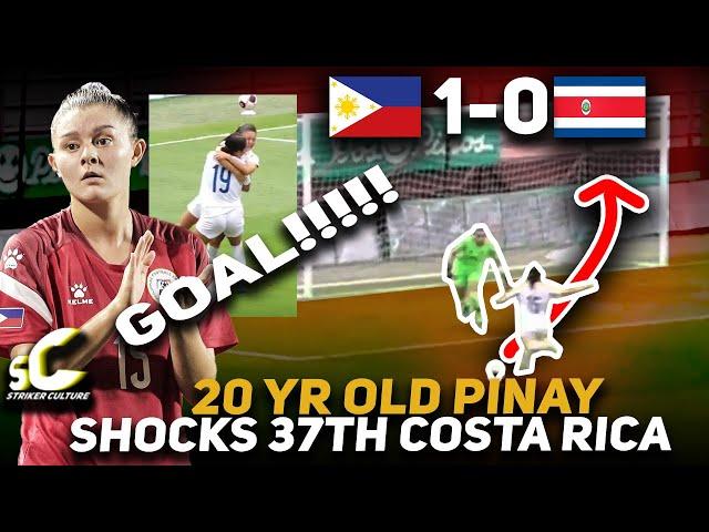 20 yr old Frilles of underdog PHILIPPINES stuns #37 Costa Rica w/ this GOAL in the 1st half!