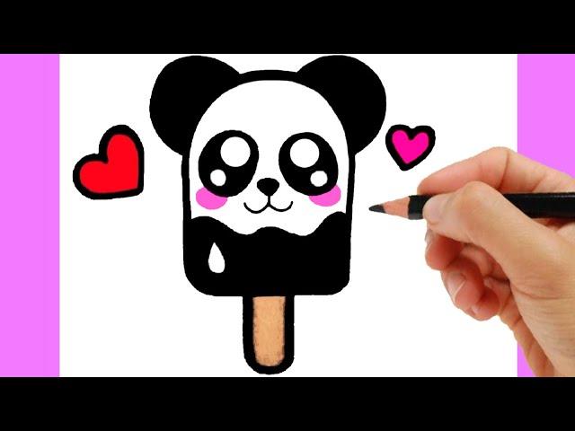 DRAWING AND COLORING ICE CREAM EASY STEP BY STEP