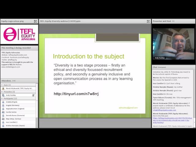 Diversity and the Learning Organisation - webinar by Andy Hockley