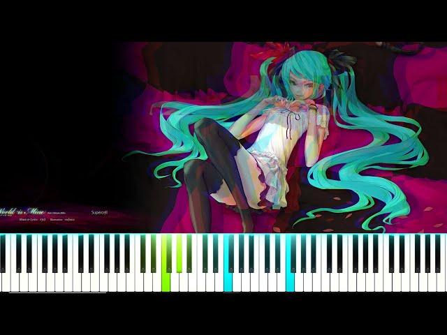 World Is Mine  ワールド·イズ·マイン - Hatsune Miku PIANO TUTORIAL SHEET + MIDI