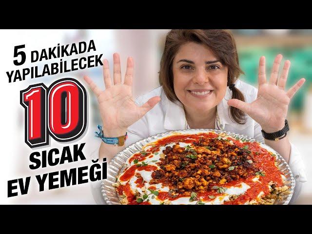 5 Dakikalık EN Güzel 10 Sıcak Ev Yemeği Tarifi | Kebap, İskender, Bezelye, Kuru Fasulye & Pilav