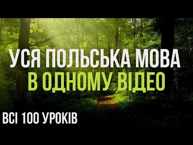 Польська мова в одному відео. Польська мова за 100 уроків. Польські слова та фрази. Польська з нуля.