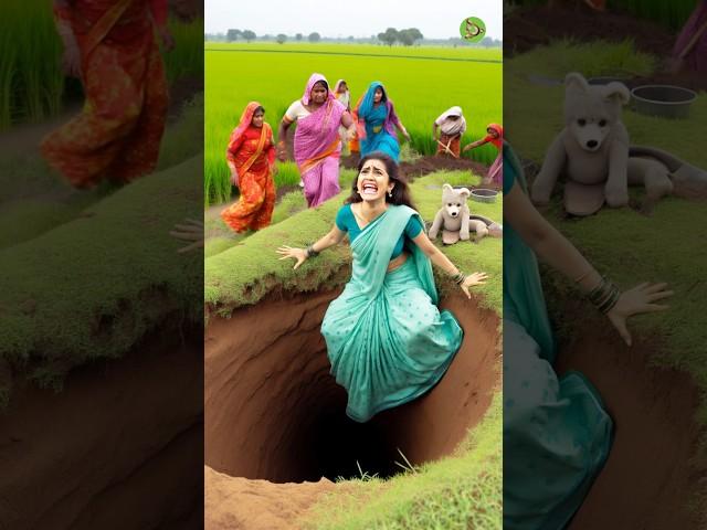 baby calf falls into very deep well saved by rescue team #humanity #cow #cowvideos #cartoon #kids