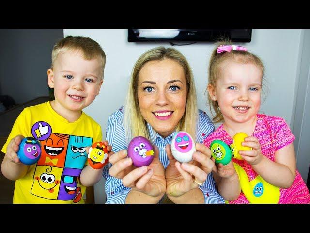 Coloring Easter Eggs with Gaby Alex and Mommy